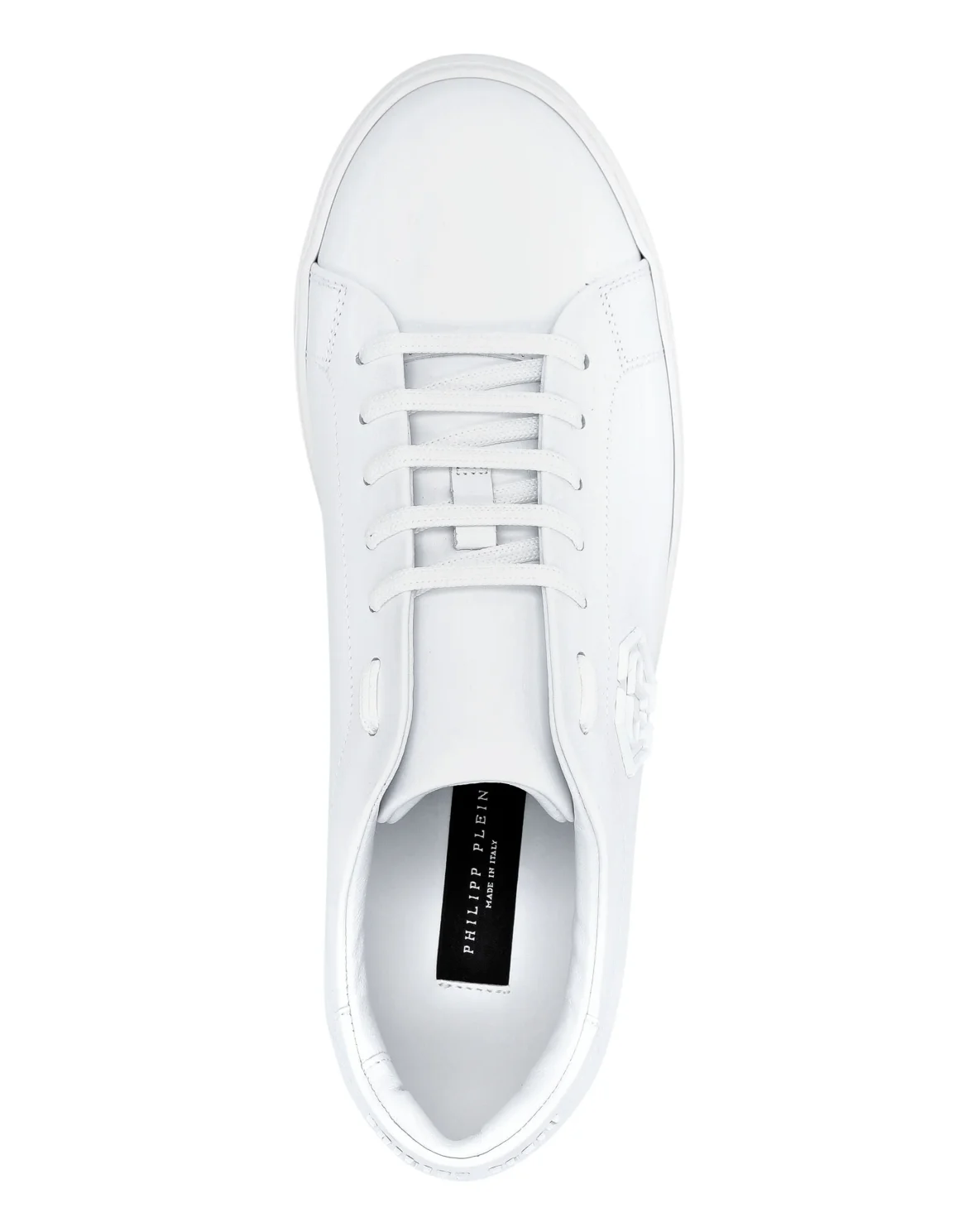 Rubber Leather Lo-Top Sneakers The Plein Original TM, цвет: Белый