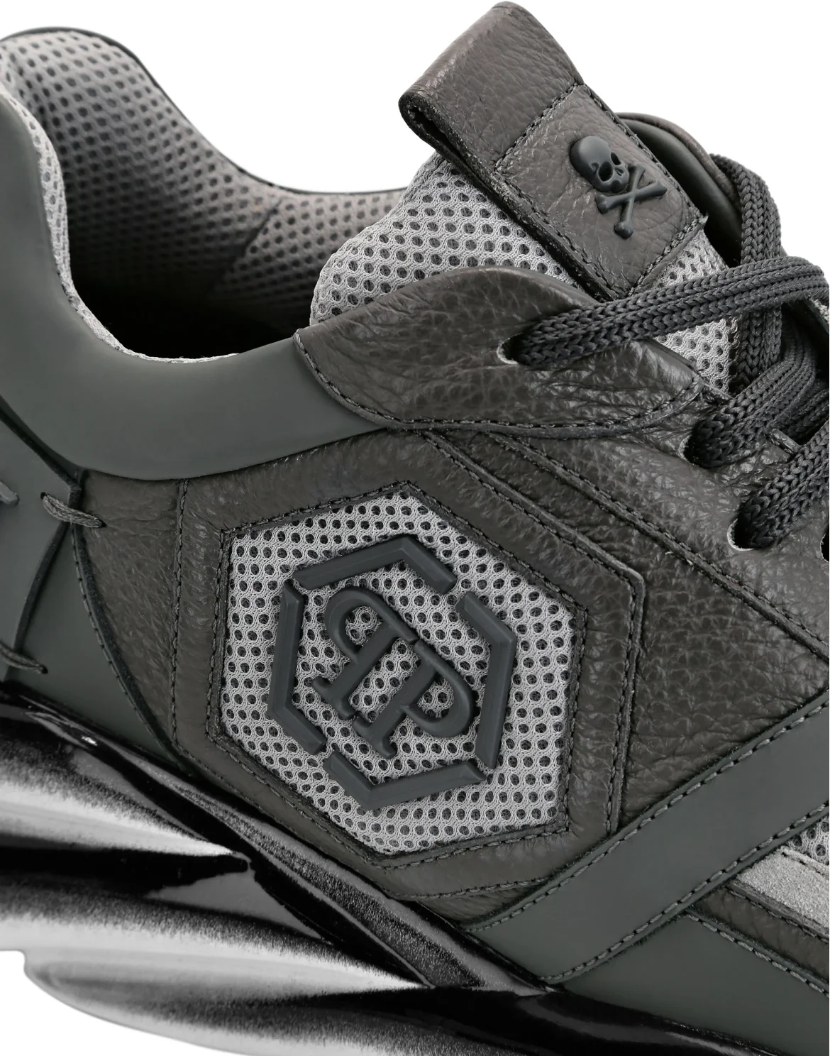Runner mix materials Plein Hurricane, цвет: Серый