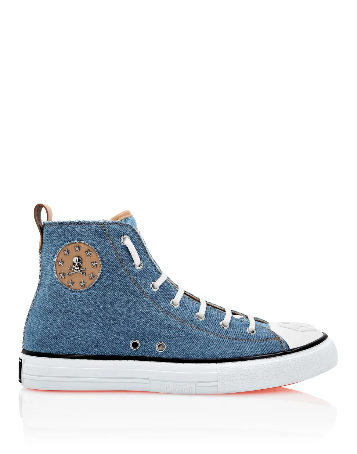Denim Hi-Top Sneakers Megastar, цвет: Голубой