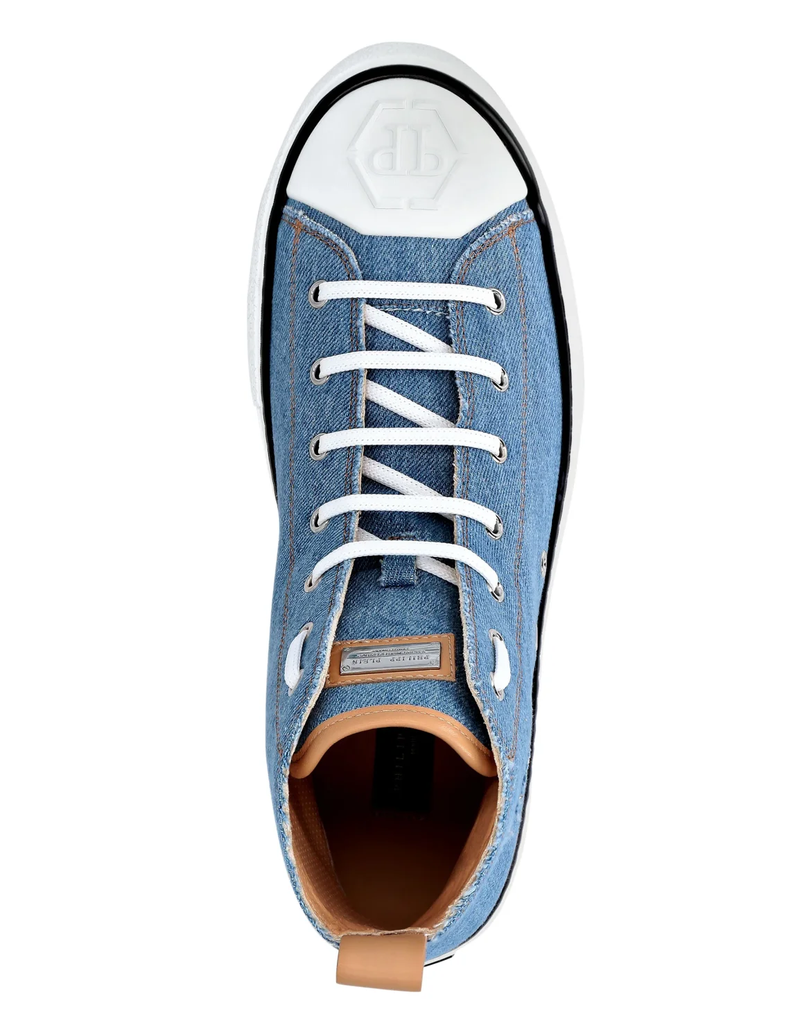 Denim Hi-Top Sneakers Megastar, цвет: Голубой