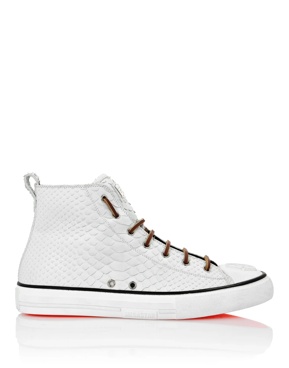 Python Hi-Top Sneakers Luxury Megastar, цвет: Белый