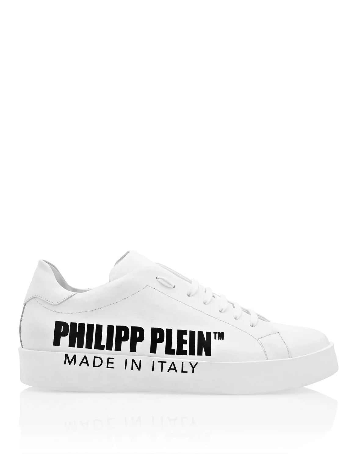 Leather Lo-Top Sneakers Philipp Plein TM, цвет: Белый