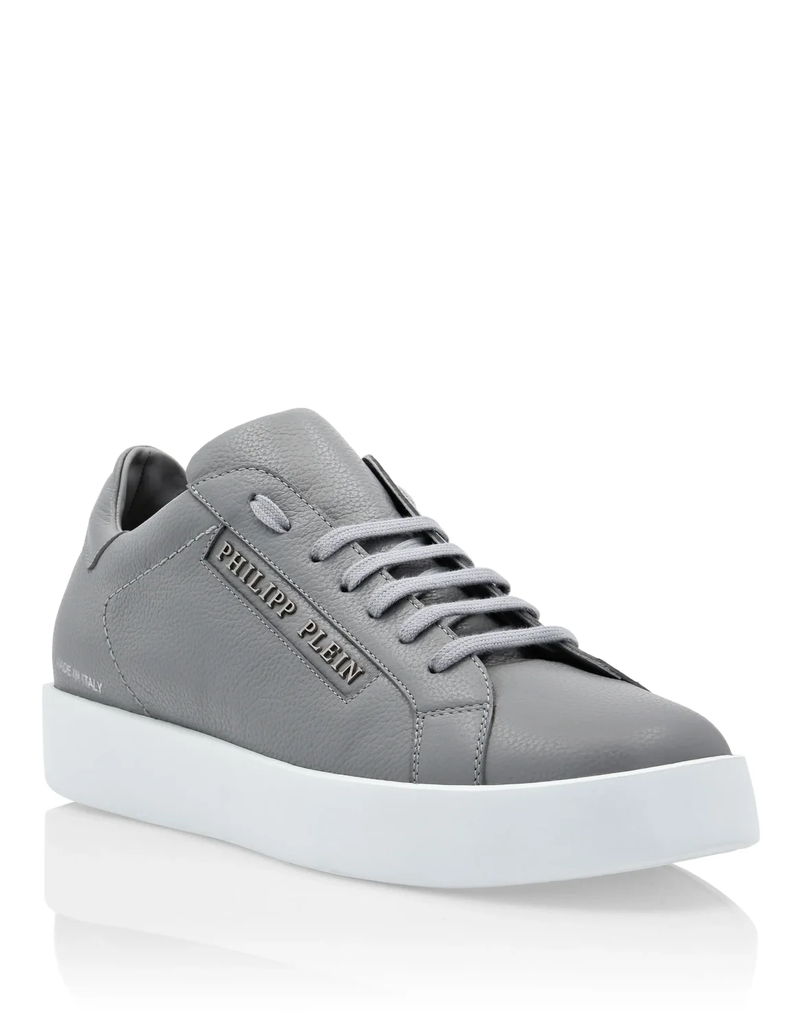 Leather Lo-Top Sneakers Philipp Plein TM, цвет: Серый