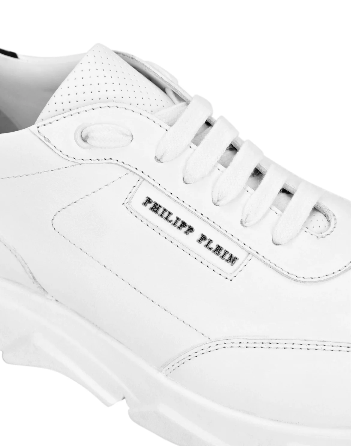 Leather Lo-Top Sneakers Philipp Plein TM, цвет: Белый