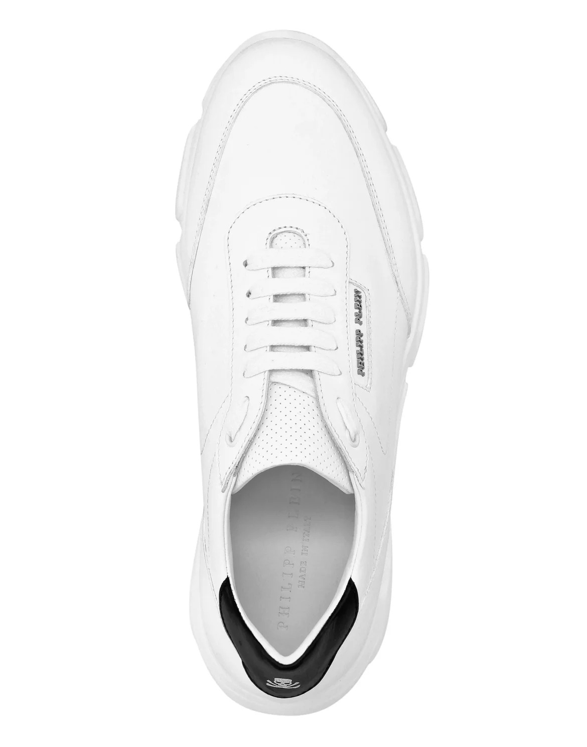 Leather Lo-Top Sneakers Philipp Plein TM, цвет: Белый