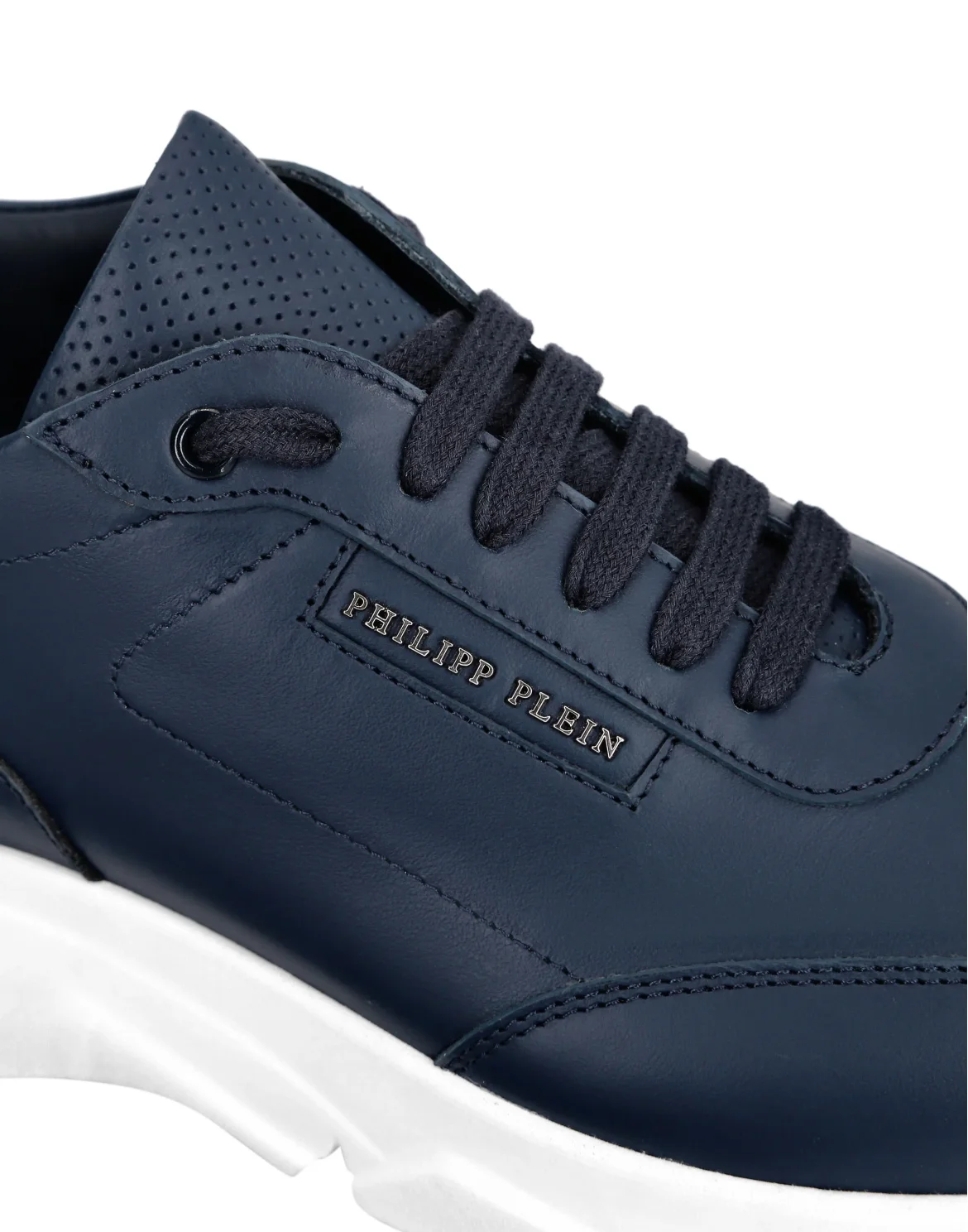 Leather Lo-Top Sneakers Philipp Plein TM, цвет: Синий