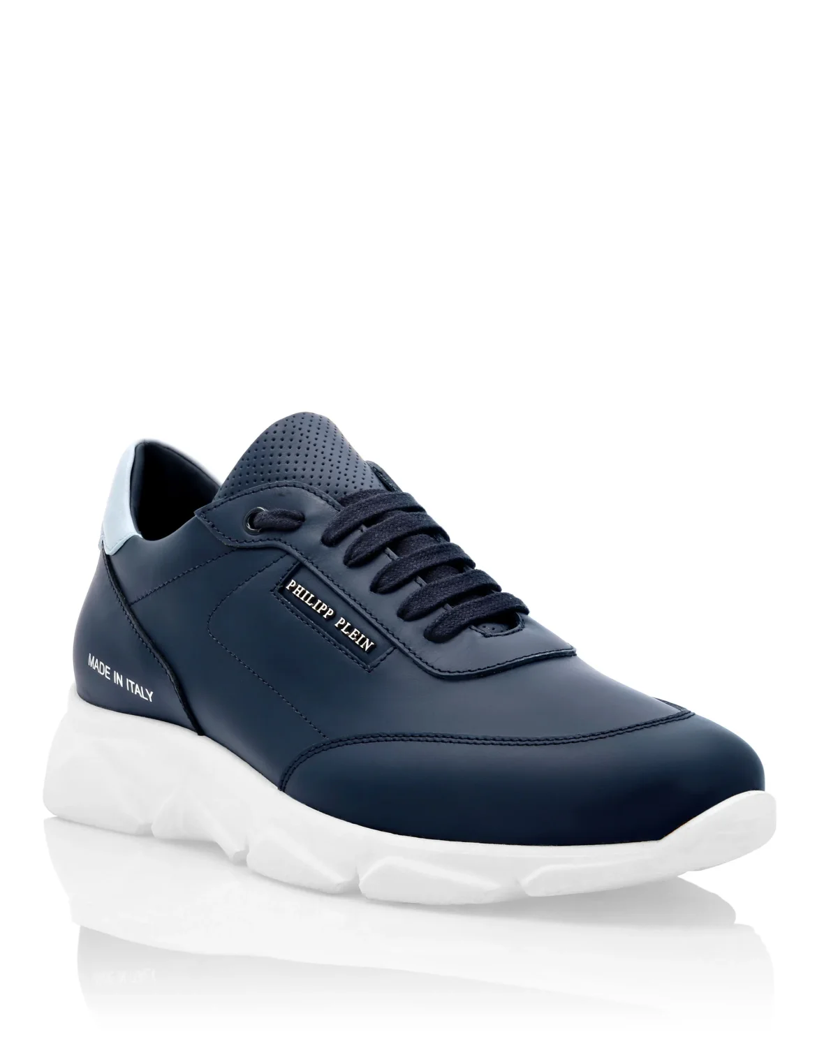Leather Lo-Top Sneakers Philipp Plein TM, цвет: Синий
