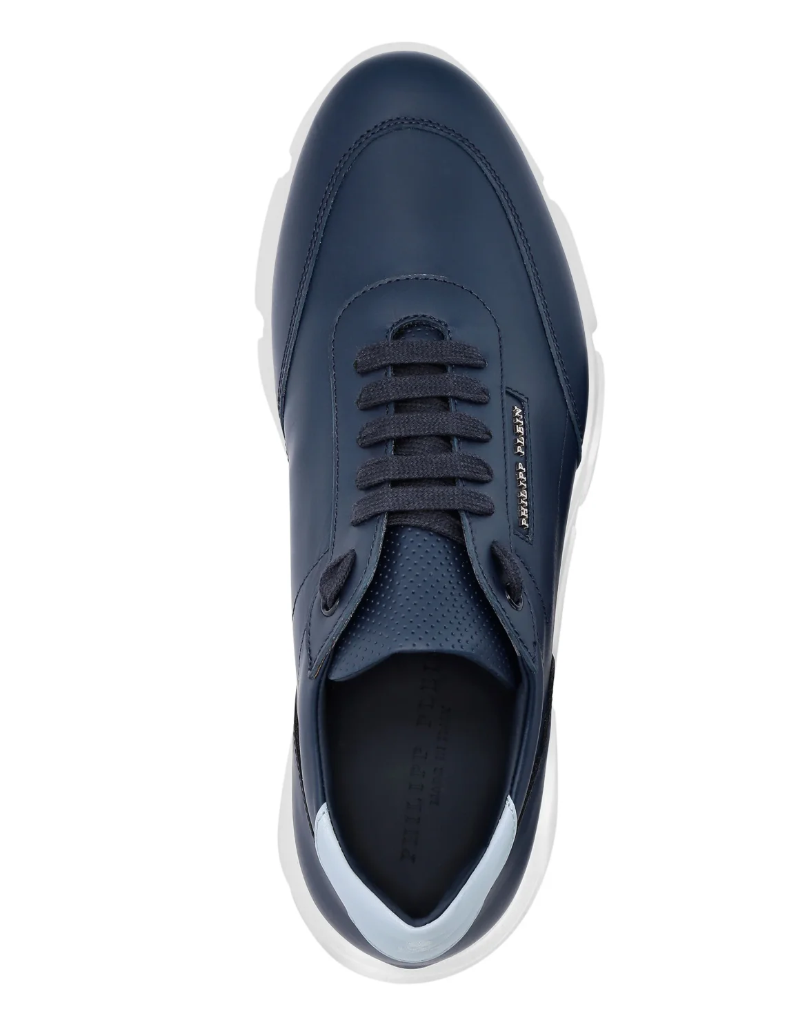 Leather Lo-Top Sneakers Philipp Plein TM, цвет: Синий