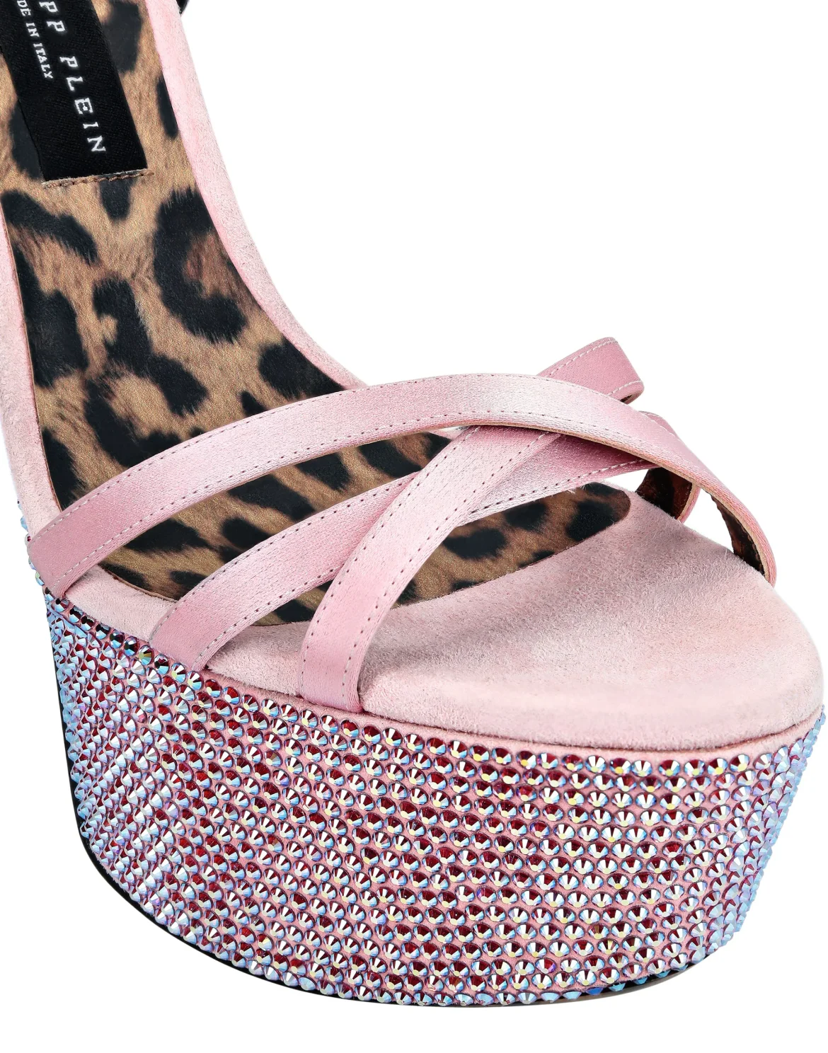 Crystal Platform Sandals, цвет: Розовый