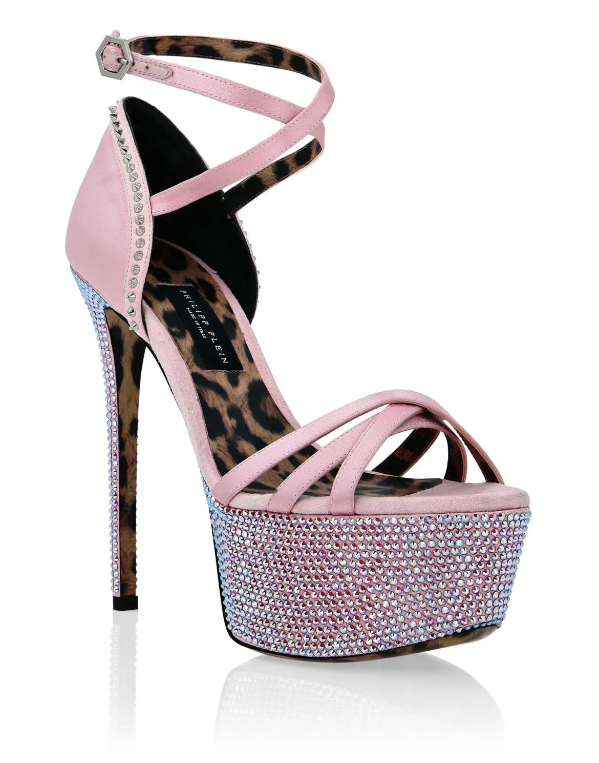 Crystal Platform Sandals, цвет: Розовый