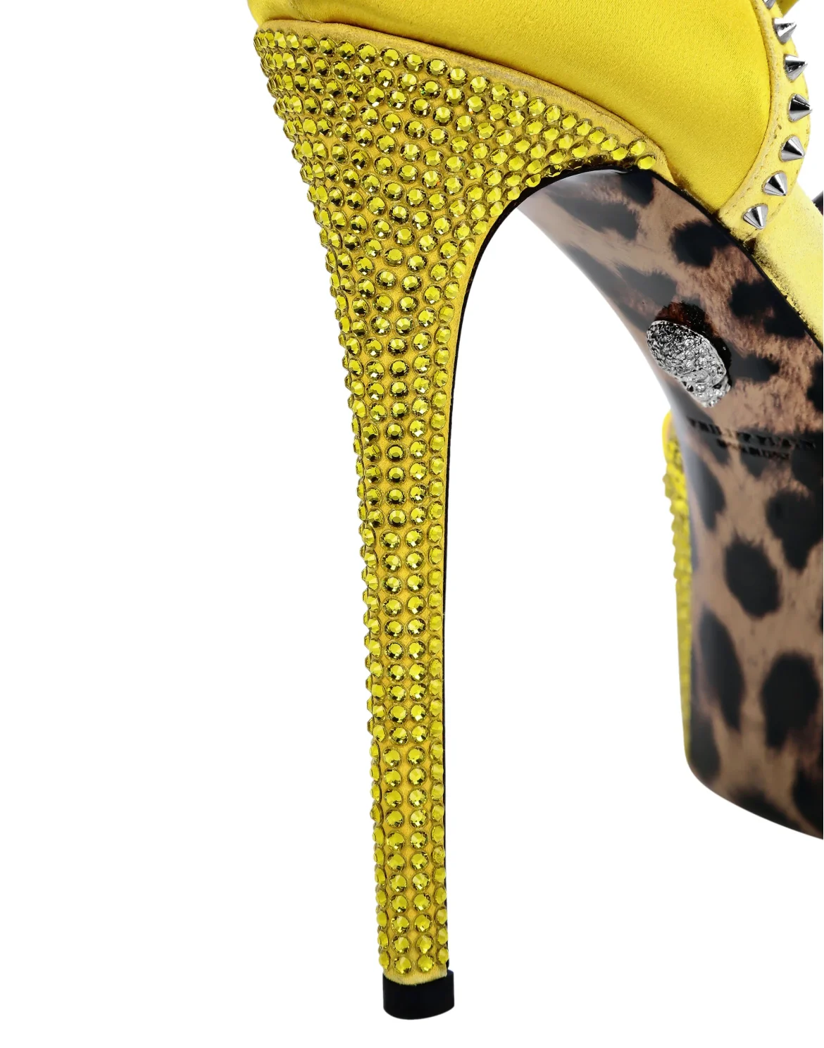 Crystal Platform Sandals, цвет: Желтый