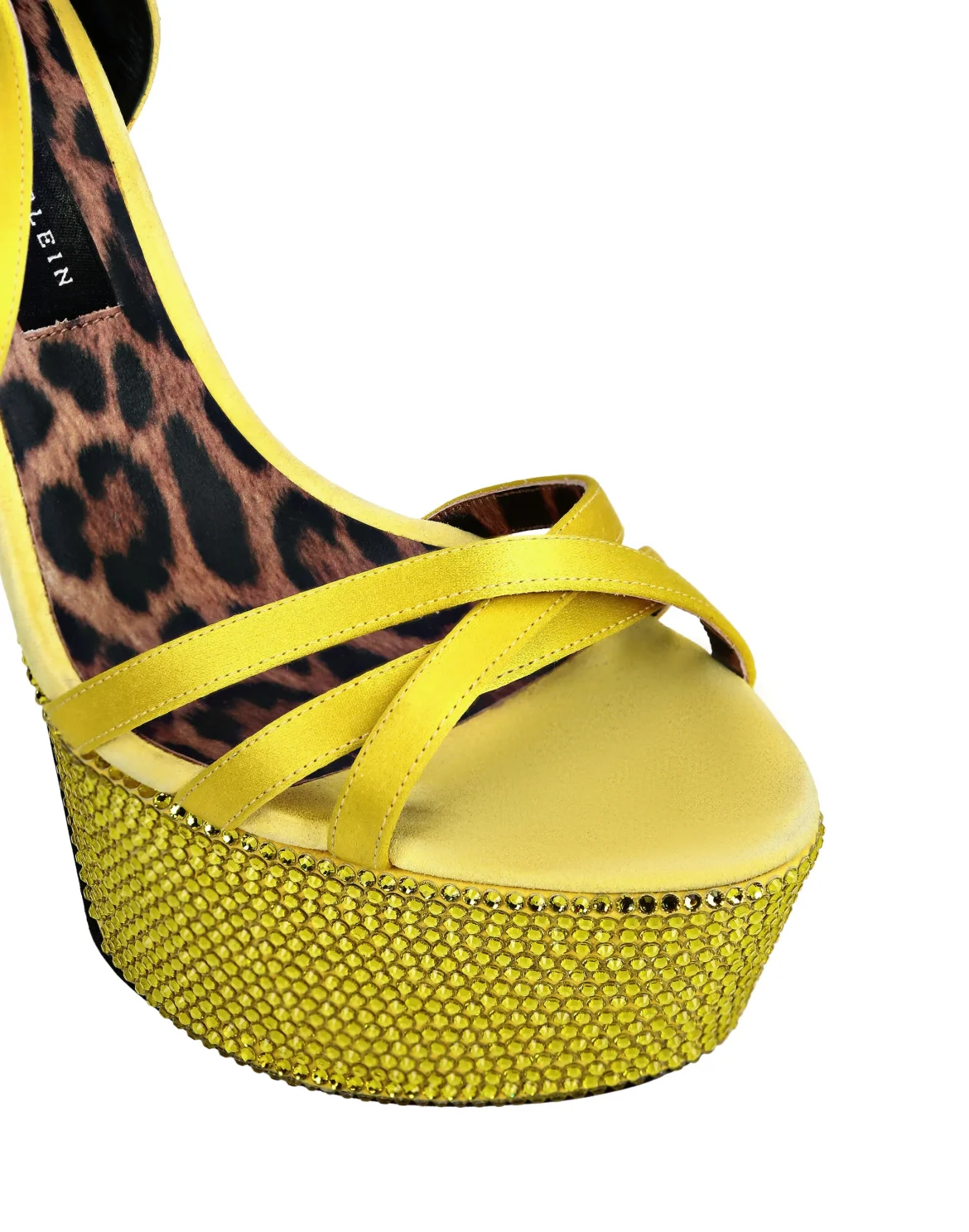 Crystal Platform Sandals, цвет: Желтый