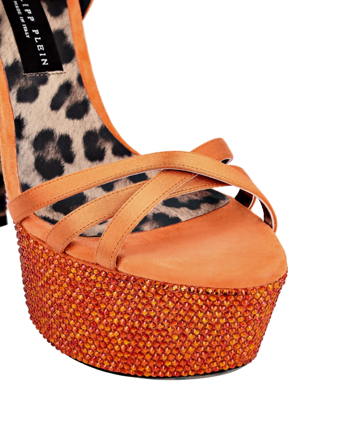 Crystal Platform Sandals, цвет: Оранжевый