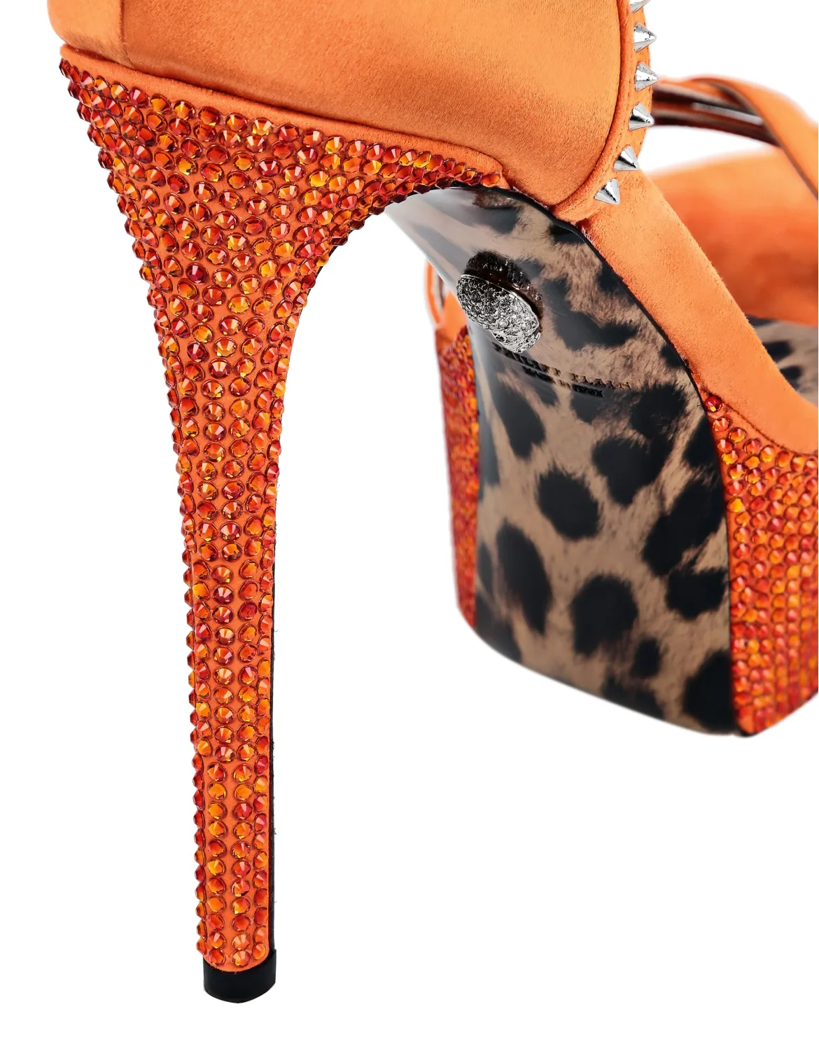 Crystal Platform Sandals, цвет: Оранжевый