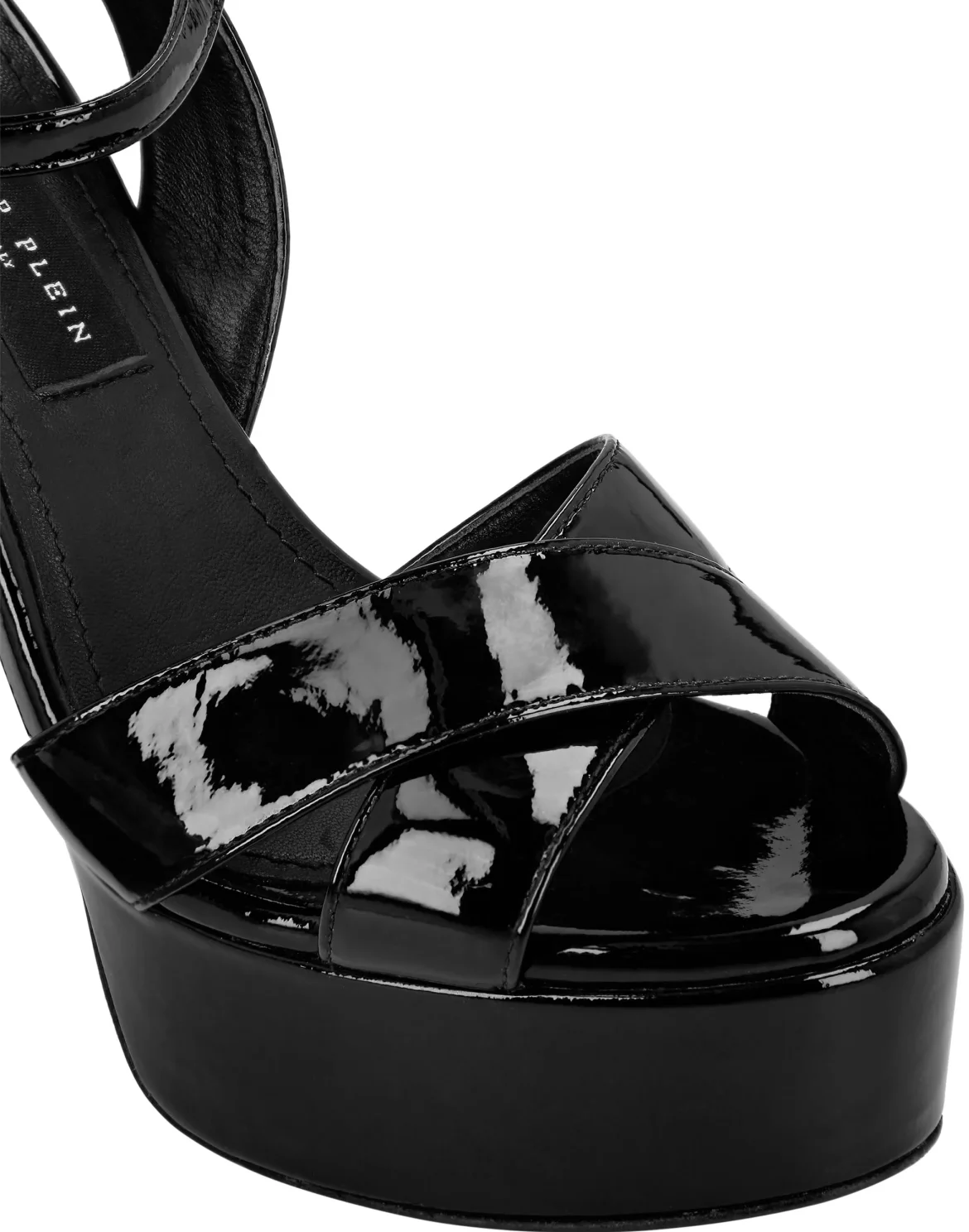 Patent leather Sandals High Heels Iconic Plein, цвет: Черный
