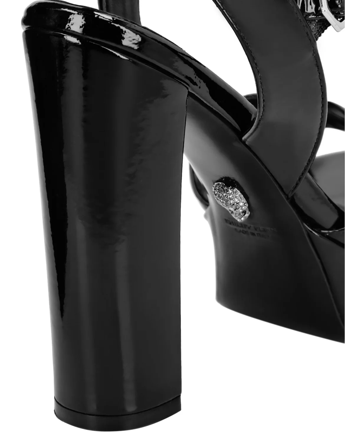 Patent leather Sandals High Heels Iconic Plein, цвет: Черный