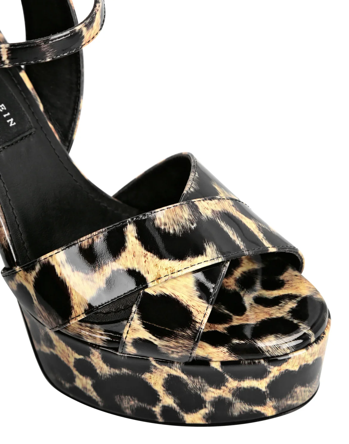 Patent leather Sandals High Heels Leopard, цвет: Леопард