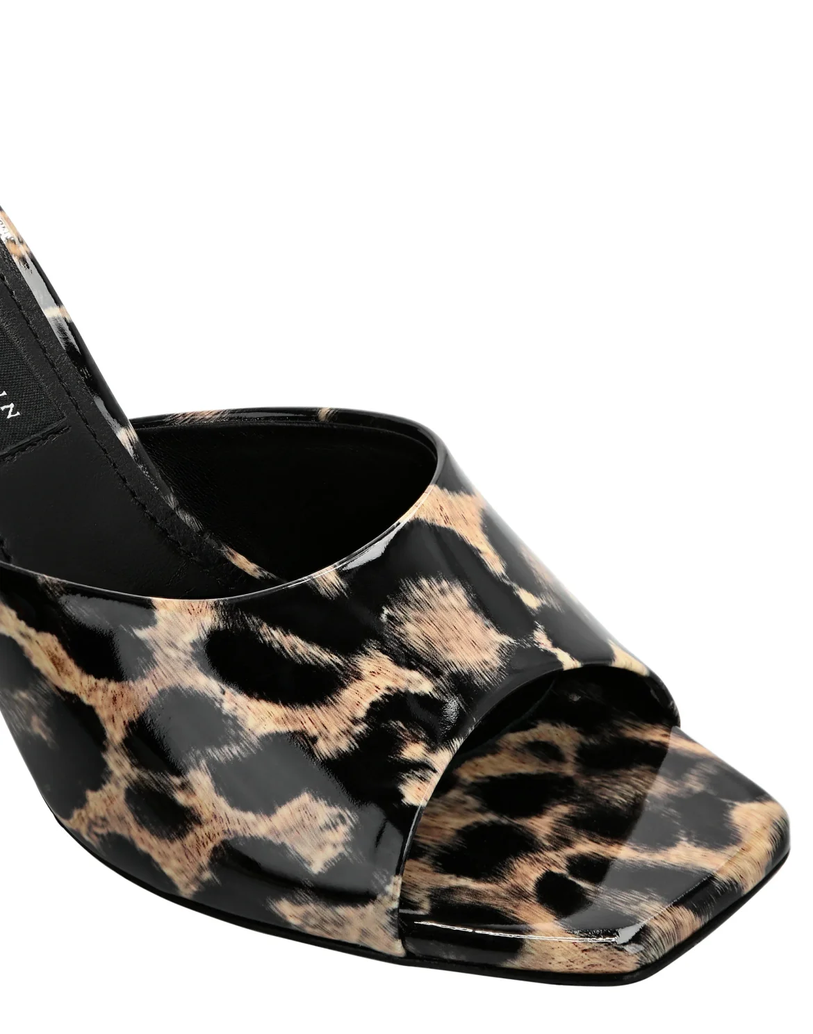 Patent Leather Sandals Mid Heels Leopard, цвет: Леопард
