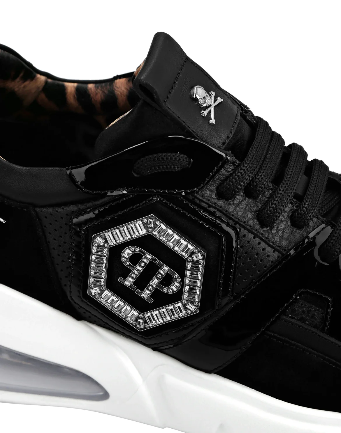 Runner mix leathers crystal Turbocharged, цвет: Черный