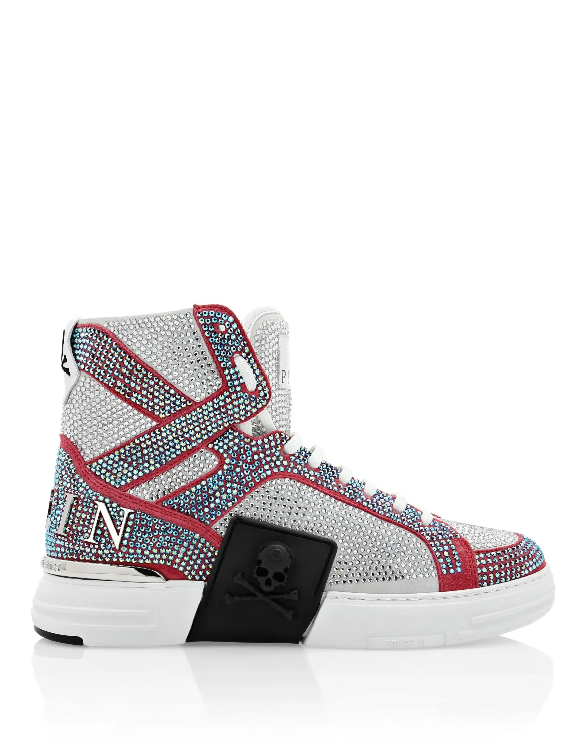 Suede Money KICK$ Hi-Top Sneakers Crystal, цвет: Белый
