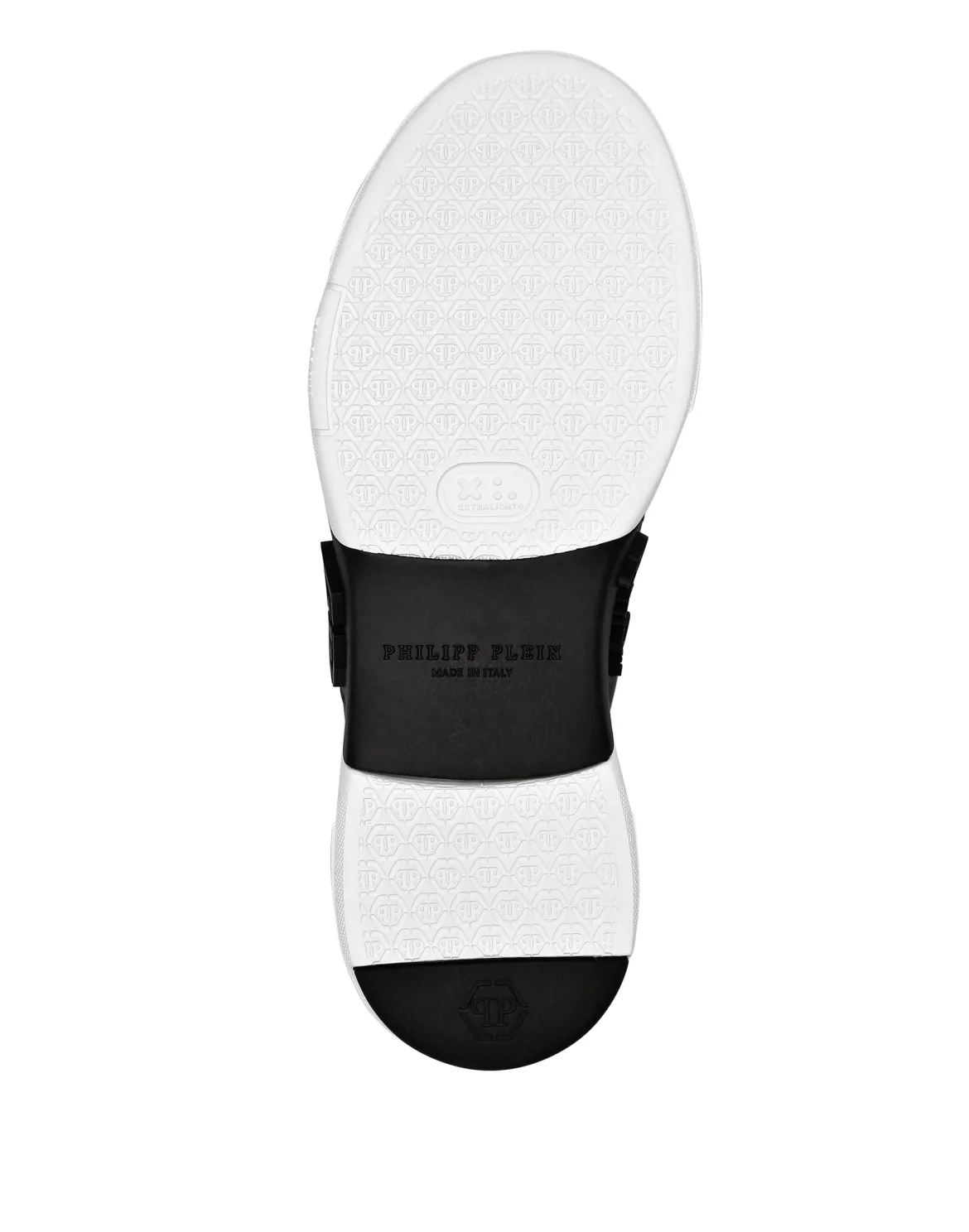 LO-TOP SNEAKERS PHANTOM KICK$ LEATHER HEXAGON ICONIC PLEIN, цвет: Черный