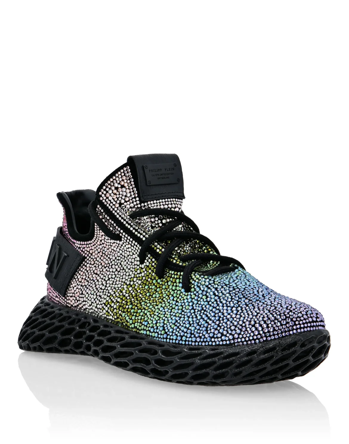 RUNNER SNEAKERS $KELETON SUEDE WITH STRASS, цвет: Мультиколор