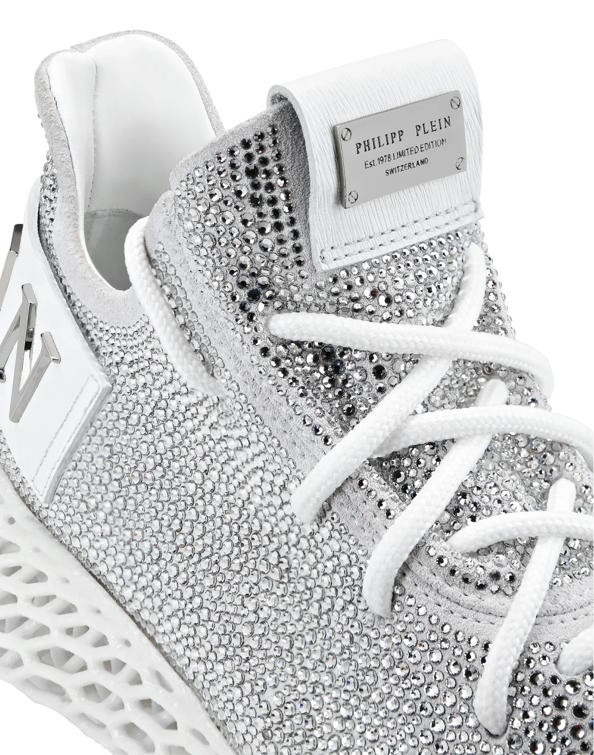 RUNNER SNEAKERS $KELETON SUEDE WITH STRASS, цвет: Прозрачный