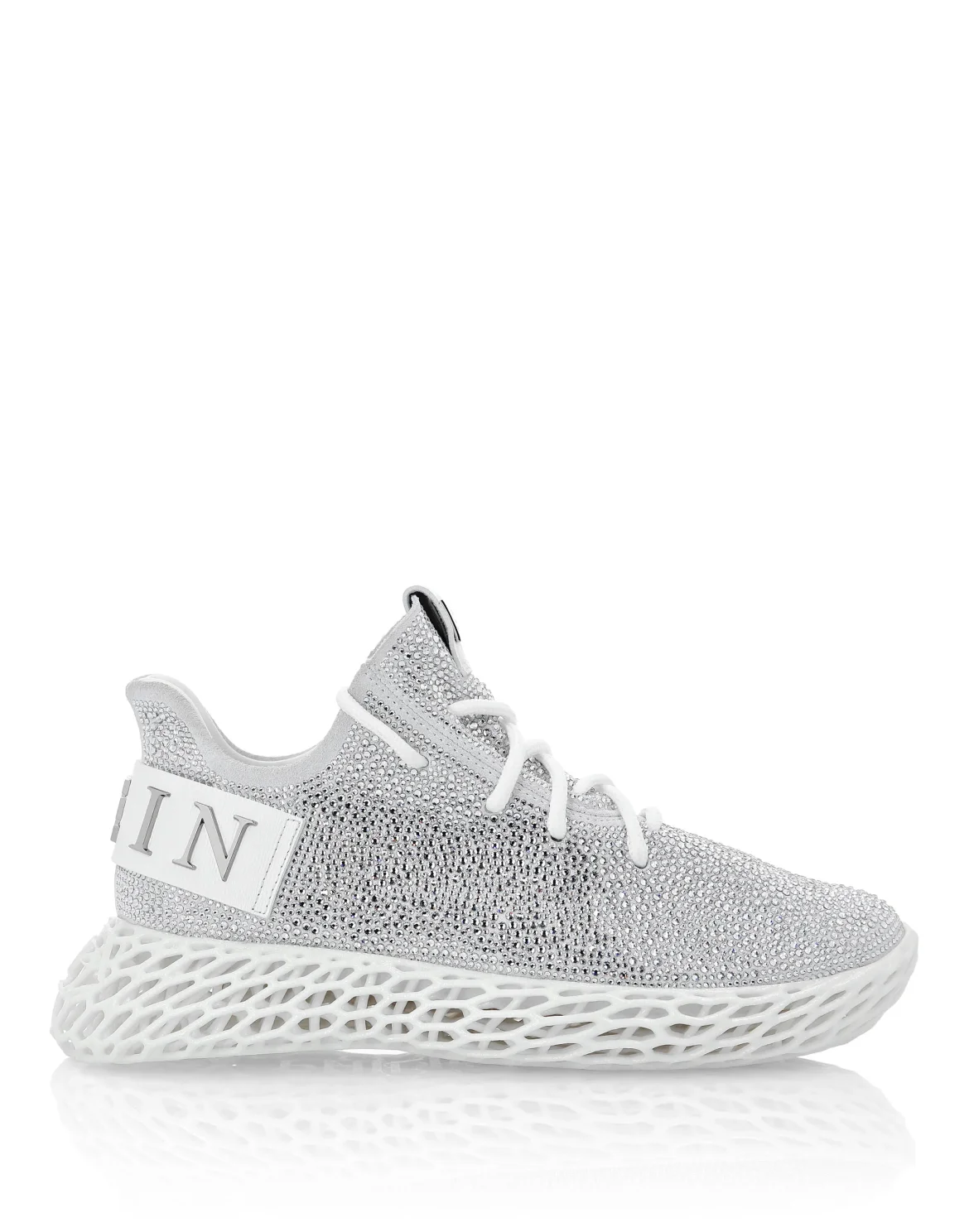 RUNNER SNEAKERS $KELETON SUEDE WITH STRASS, цвет: Прозрачный