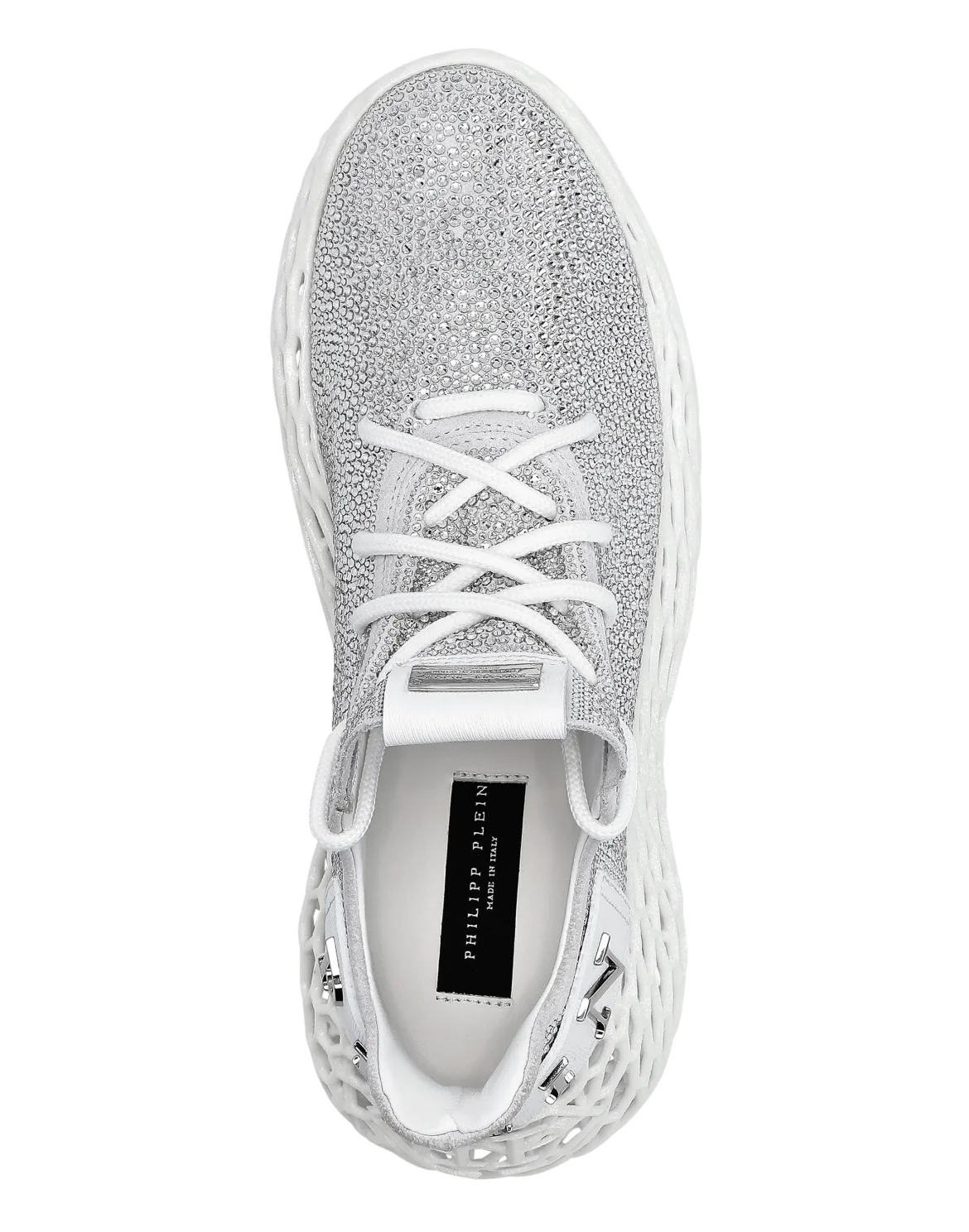 RUNNER SNEAKERS $KELETON SUEDE WITH STRASS, цвет: Прозрачный