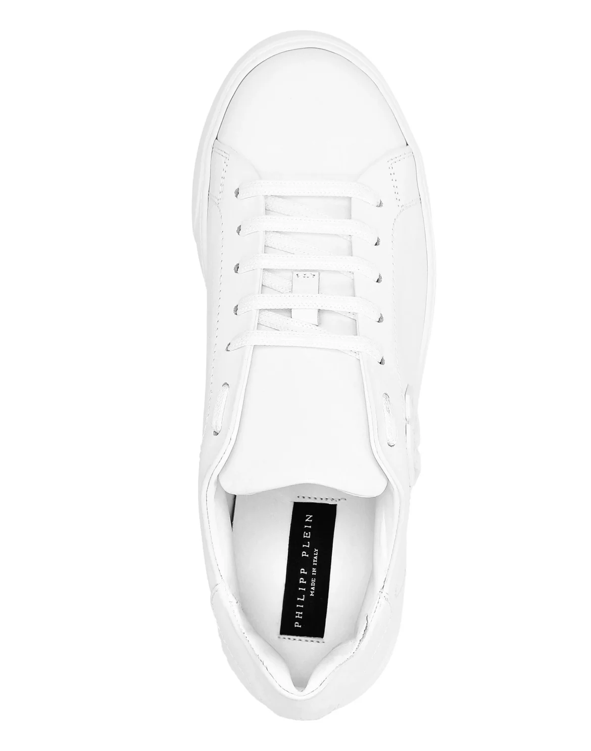 Rubber Leather Lo-Top Sneakers The Plein Original TM, цвет: Белый