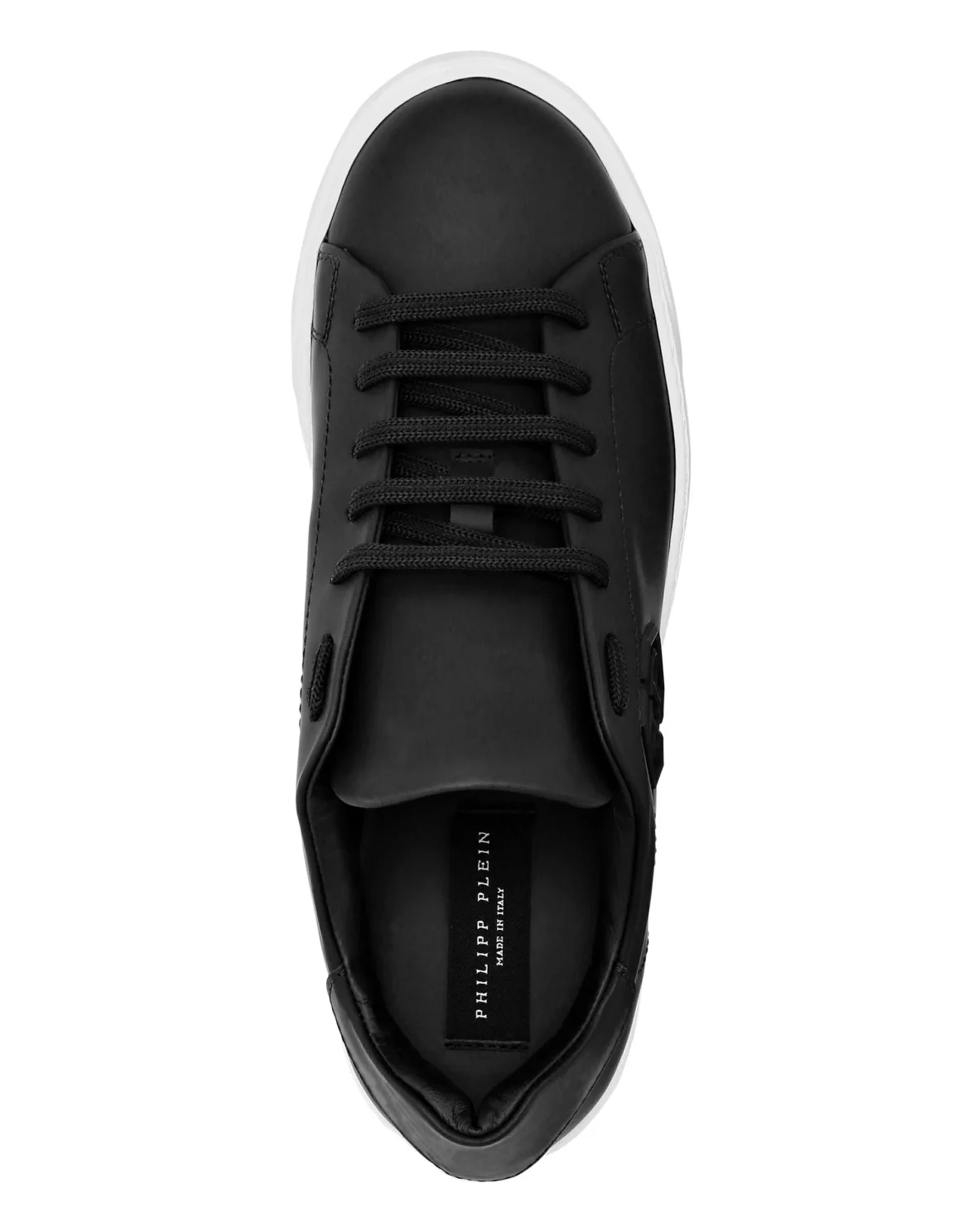 Rubber Leather Lo-Top Sneakers The Plein Original TM, цвет: Черный