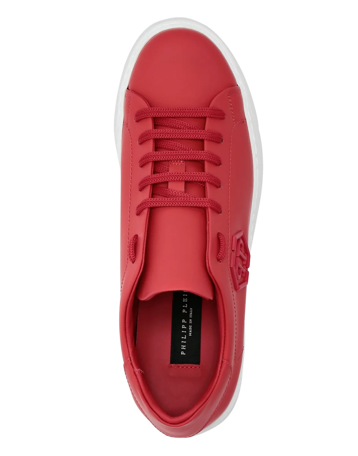 Rubber Leather Lo-Top Sneakers The Plein Original TM, цвет: Красный