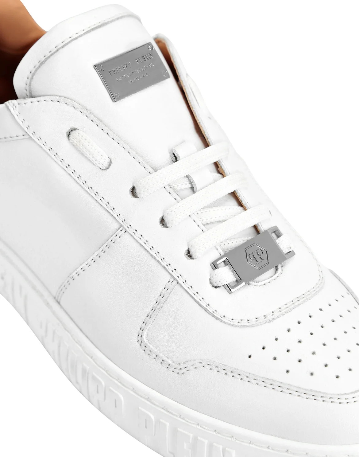 Leather Lo-Top Sneakers King Power, цвет: Белый