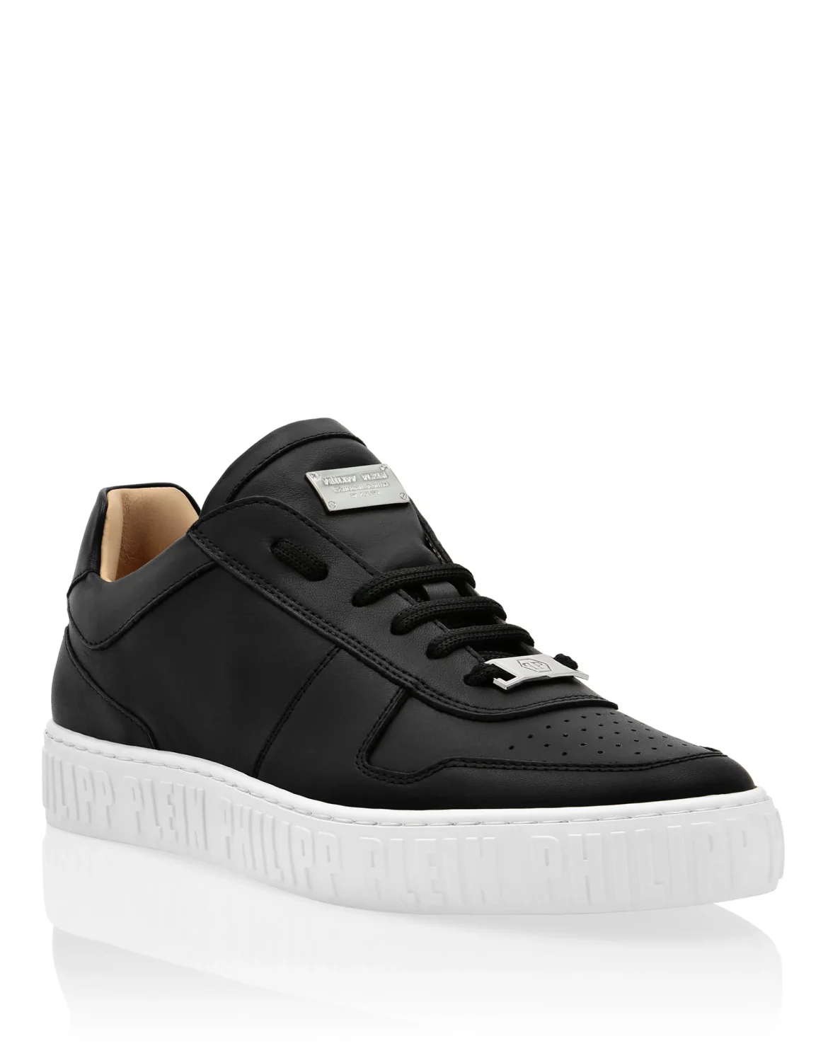 Leather Lo-Top Sneakers King Power, цвет: Черный