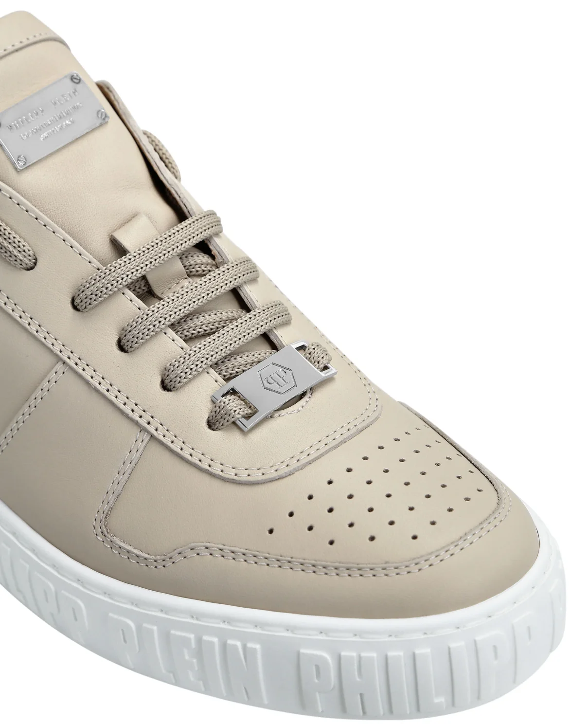 Leather Lo-Top Sneakers King Power, цвет: Бежевый