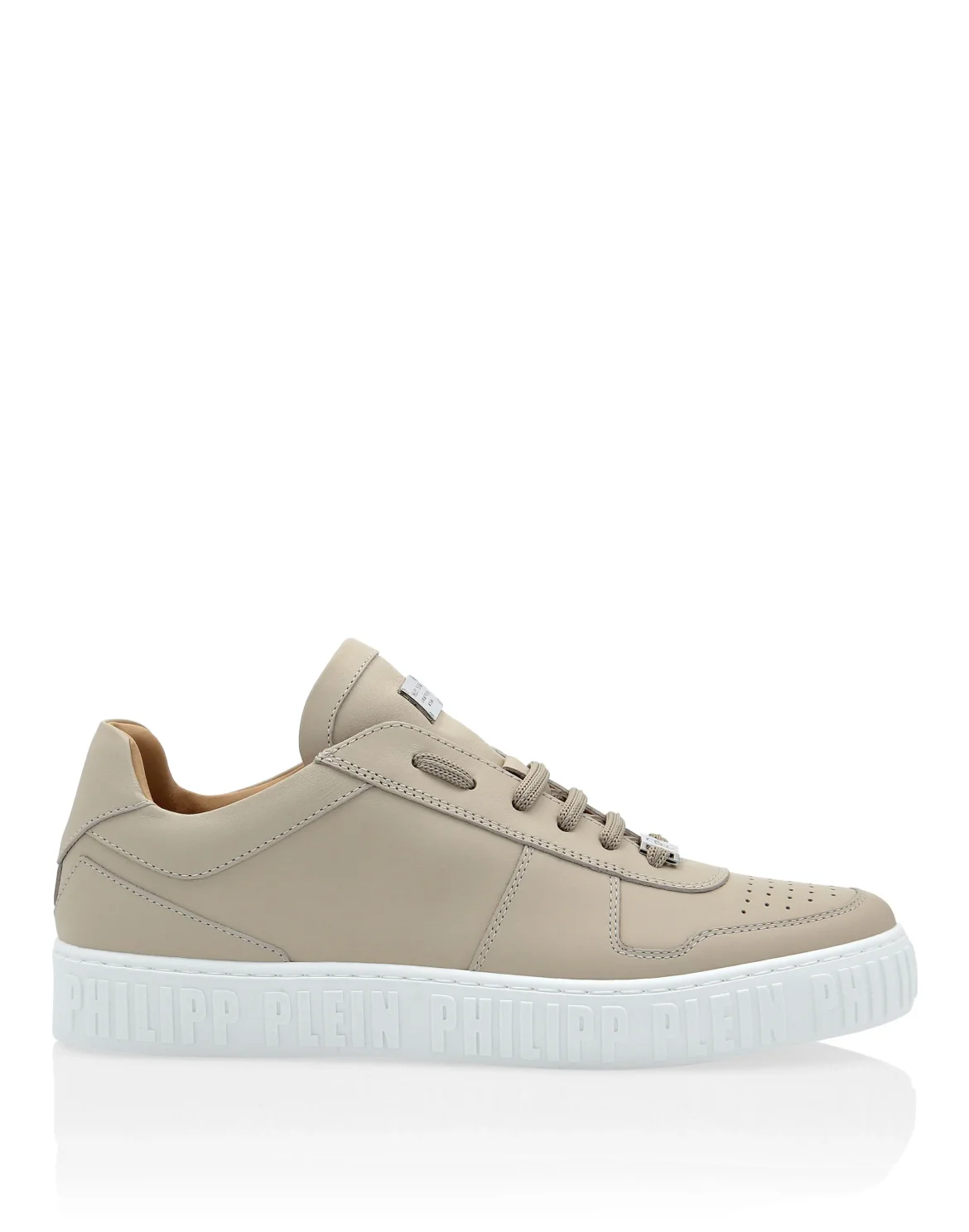 Leather Lo-Top Sneakers King Power, цвет: Бежевый