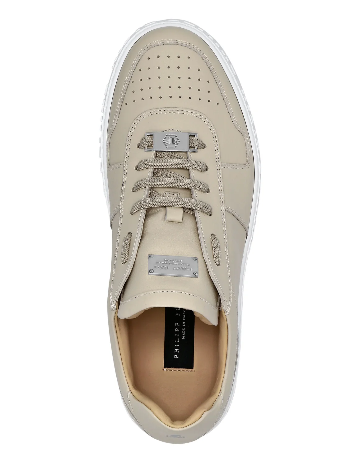 Leather Lo-Top Sneakers King Power, цвет: Бежевый