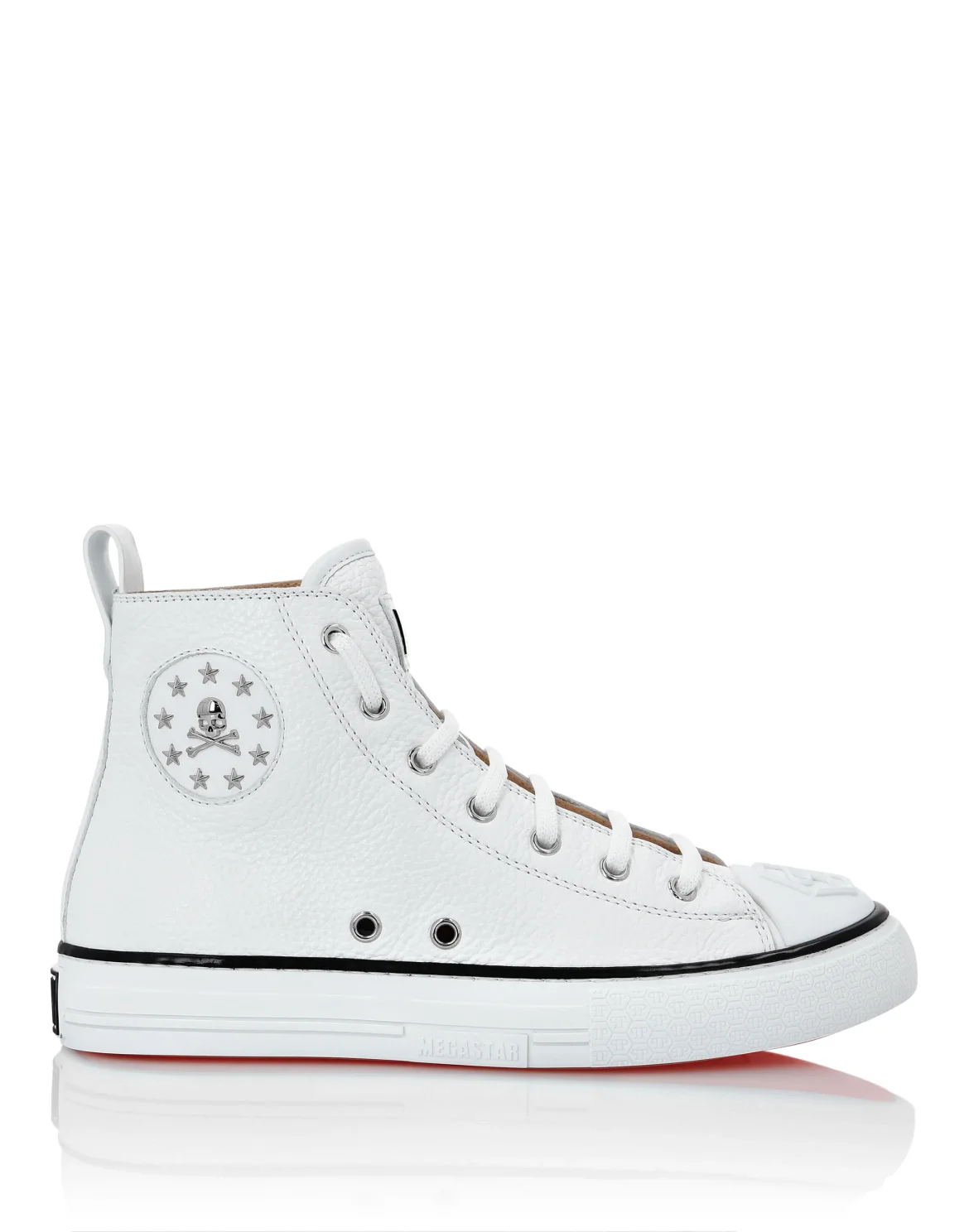 Leather Hi-Top Sneakers Megastar, цвет: Белый