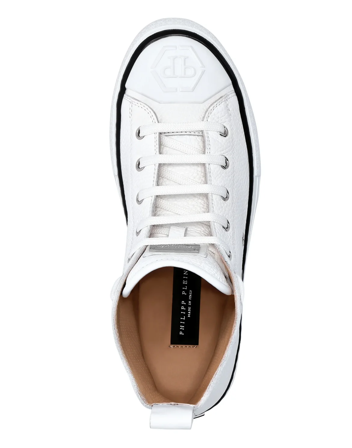 Leather Hi-Top Sneakers Megastar, цвет: Белый