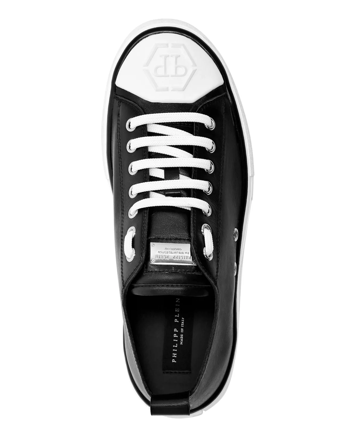 Laminated Leather Lo-Top Sneakers Megastar, цвет: Черный
