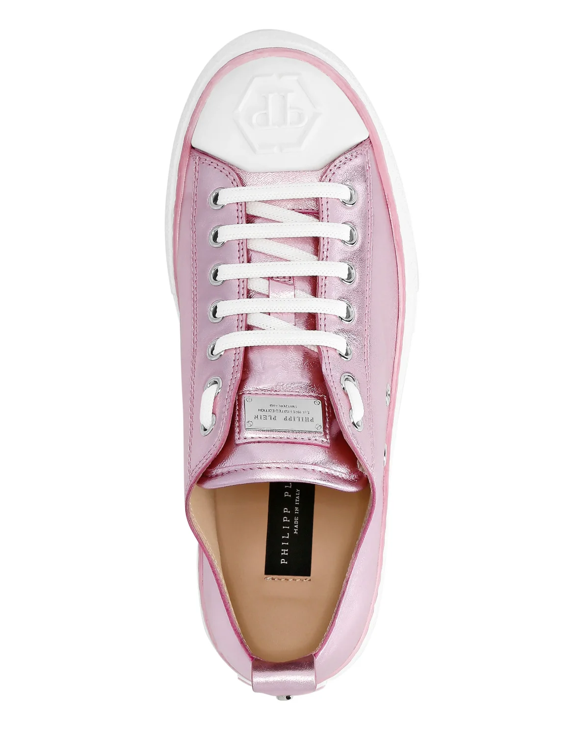 Laminated Leather Lo-Top Sneakers Megastar, цвет: Розовый