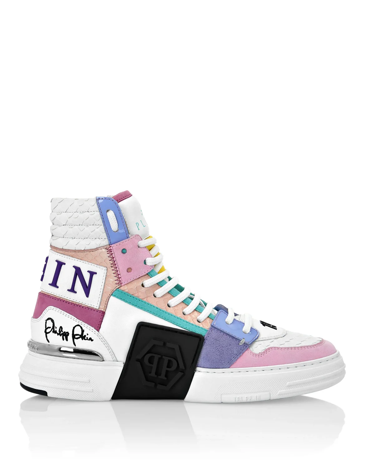 HI-TOP SNEAKERS PHANTOM KICK$ PYTHON HEXAGON, цвет: Мультиколор