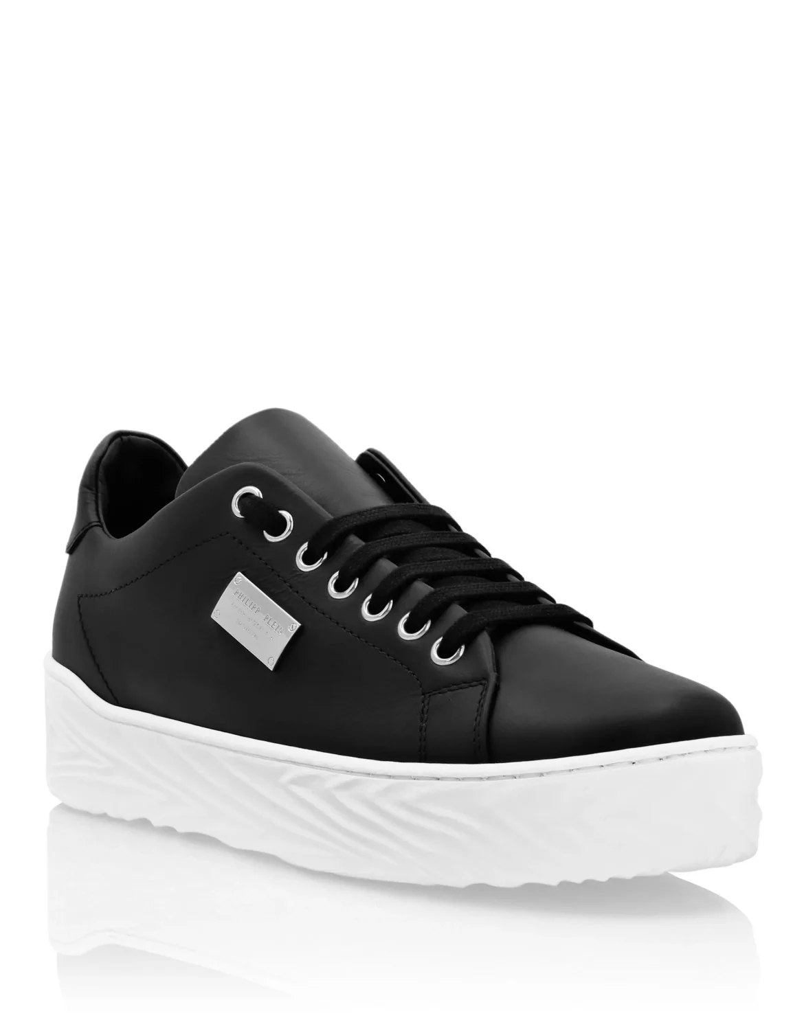 Leather Lo-Top Sneakers Philipp Plein TM, цвет: Черный