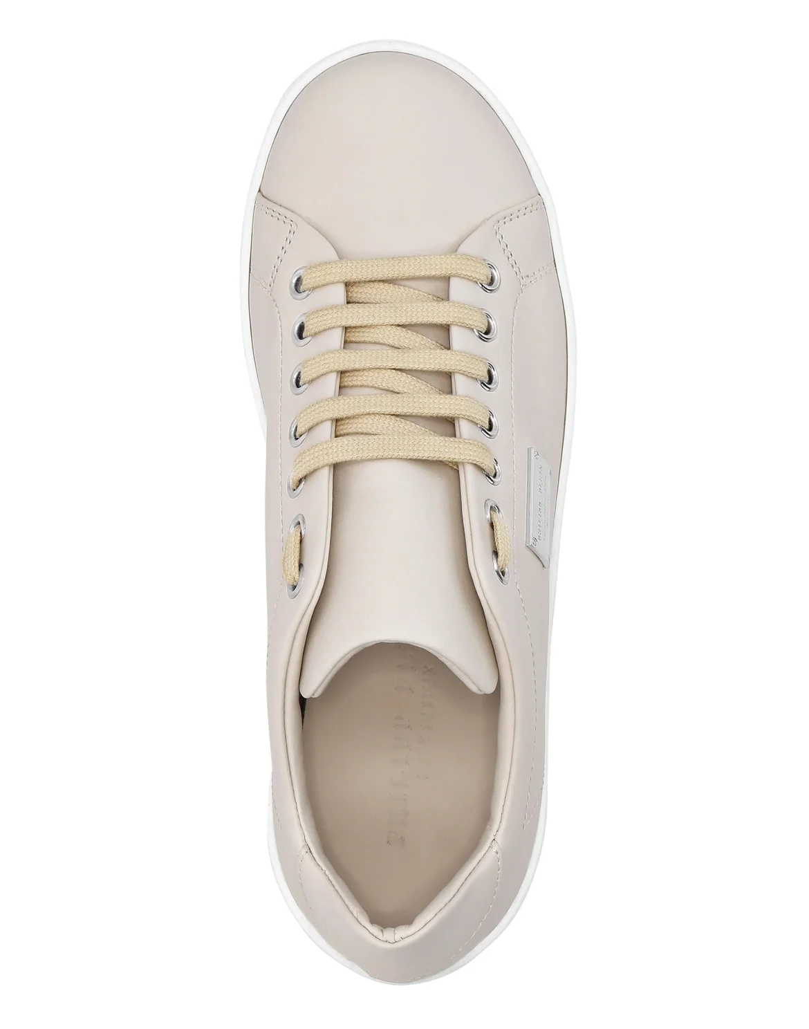 Leather Lo-Top Sneakers Philipp Plein TM, цвет: Бежевый