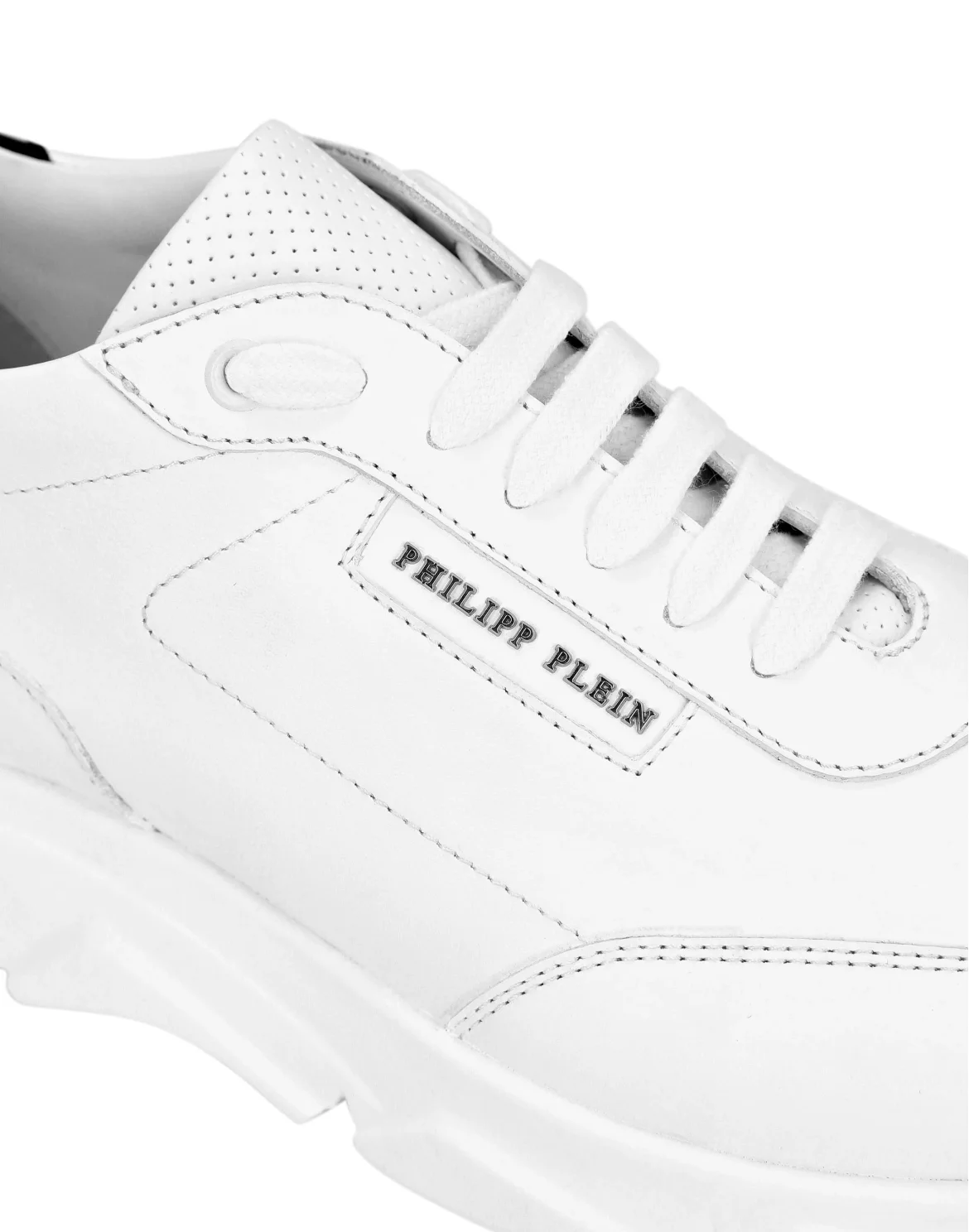 Leather Lo-Top Sneakers Philipp Plein TM, цвет: Белый