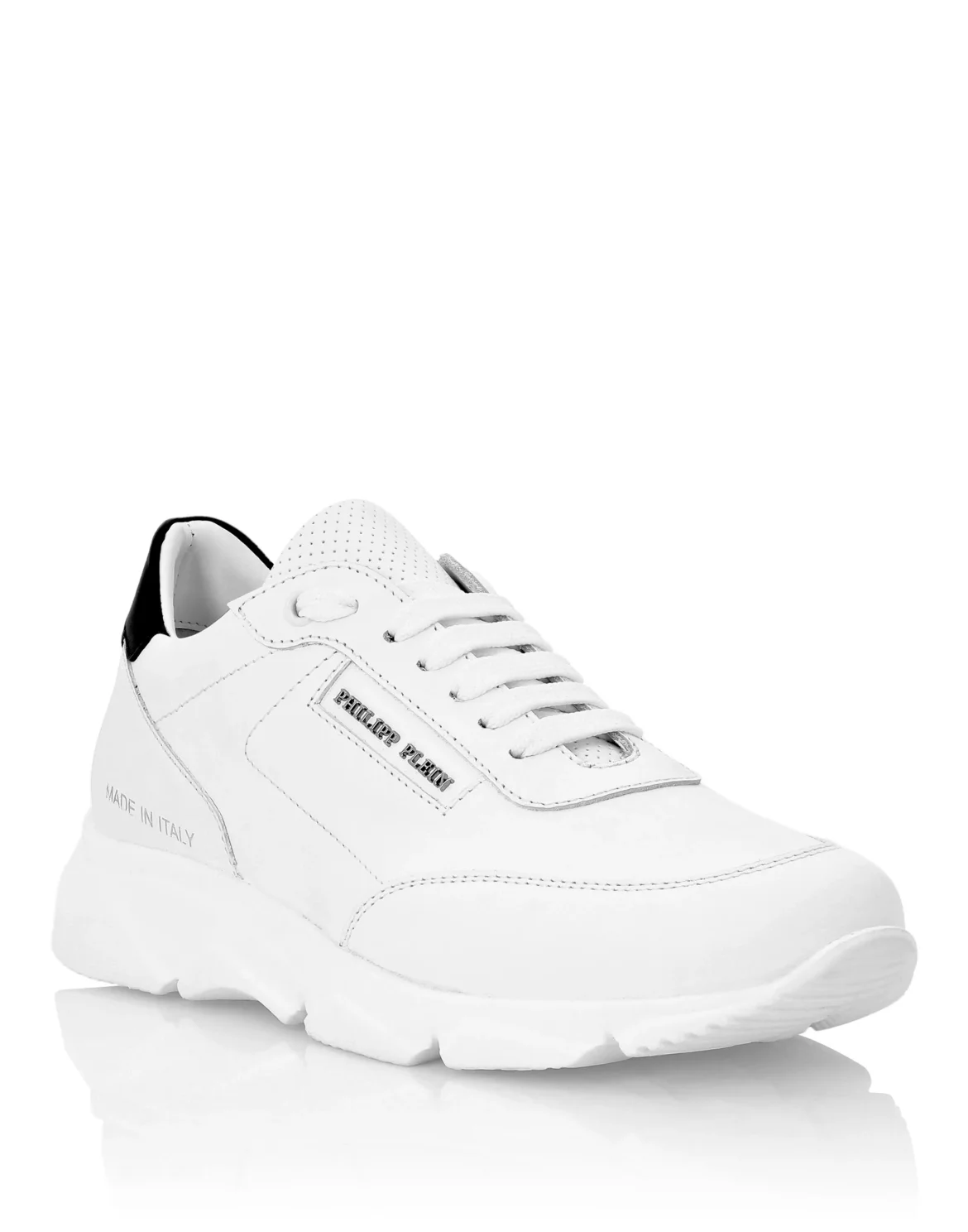Leather Lo-Top Sneakers Philipp Plein TM, цвет: Белый