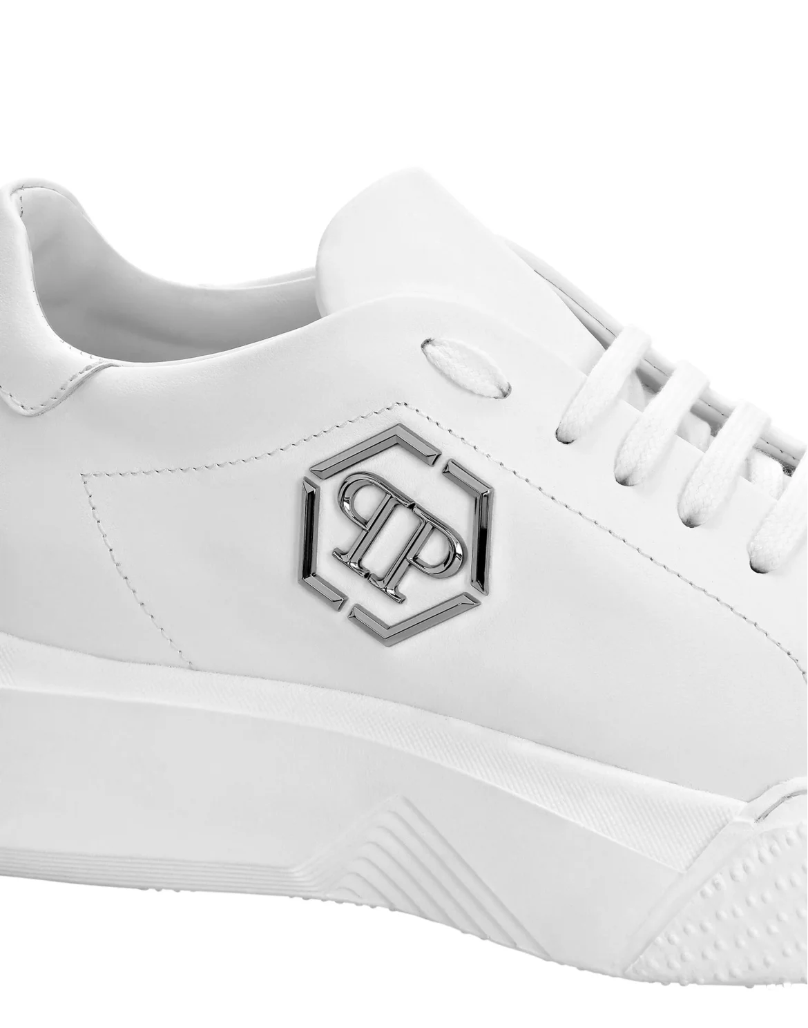 Leather Lo-Top Sneakers, цвет: Белый