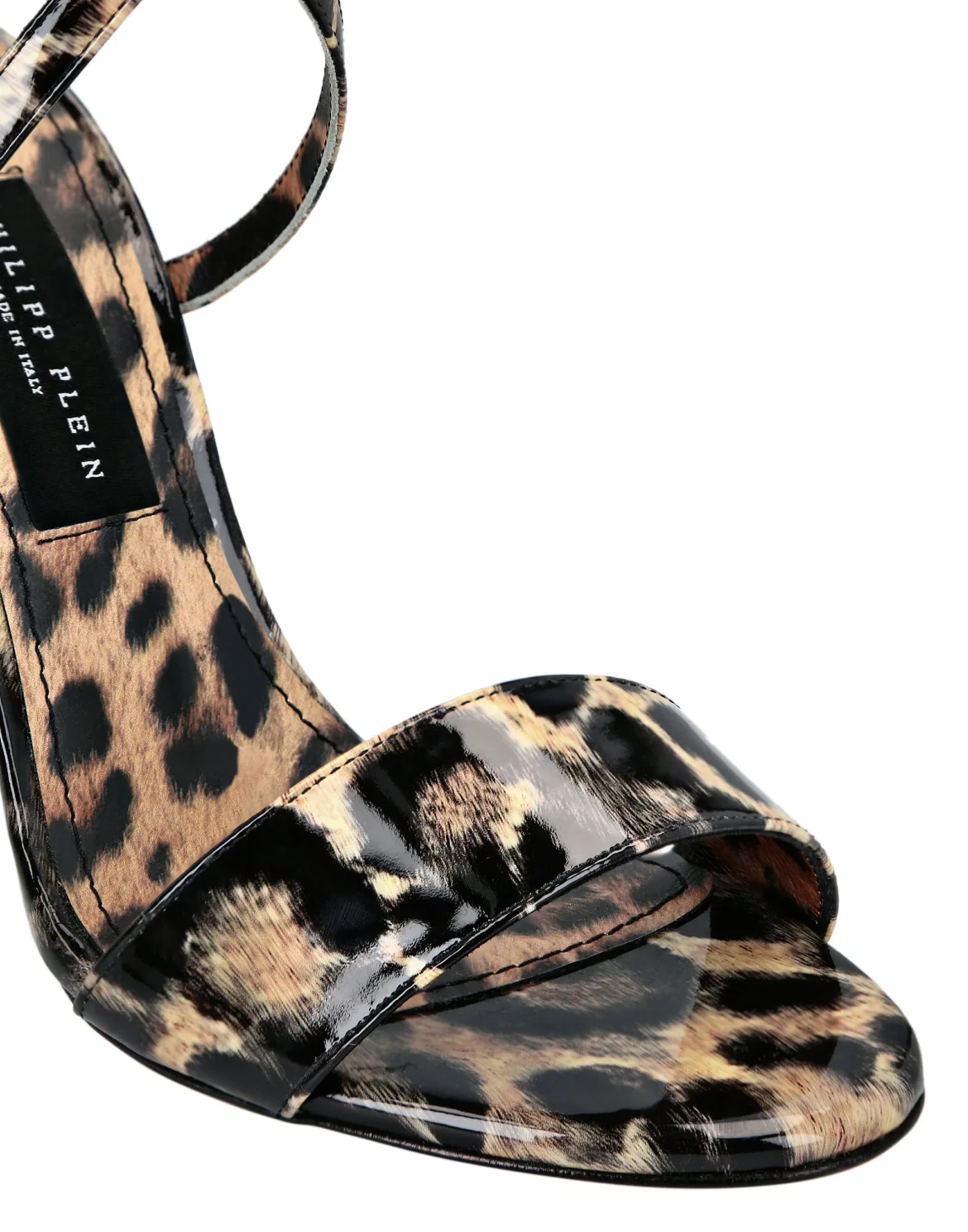 Skull Heel  Leopard Sandals, цвет: Леопард