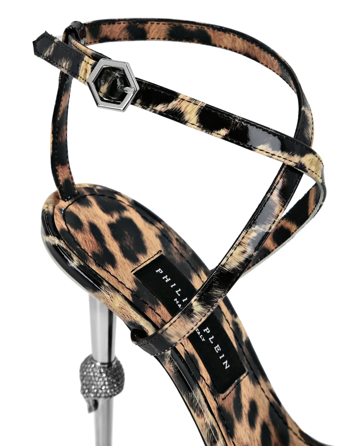 Skull Heel  Leopard Sandals, цвет: Леопард