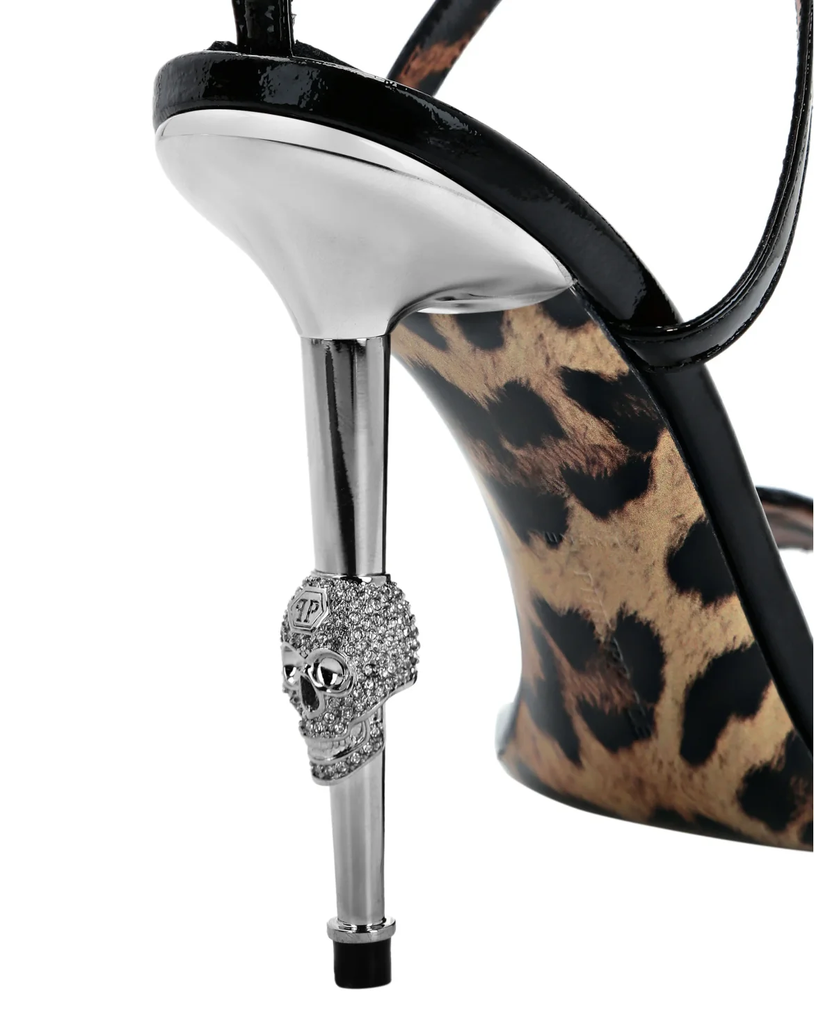 Patent Leather Open Toe Hi-Heels Iconic Plein, цвет: Черный